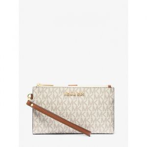 Michael Kors Jet Set Travel Double Zip Wristlet - Signature PVC