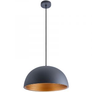 Paco Home Suspension Salle À Manger Lampe Suspendue Lampe Cuisine Table Abat-Jour Câble Textile 1,5 m E27 Industriel, Couleur:Or