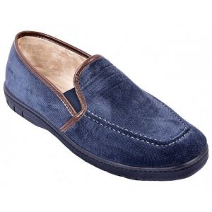 Ozabi Chaussons CHARENTAISE Homme Pantoufle PREMIUM MU9986 MARINE