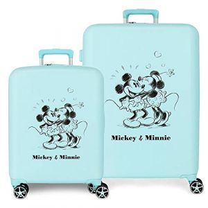 Valise disney abs luggage set 2/ 55-70cm 4w mickey & minnie turqu