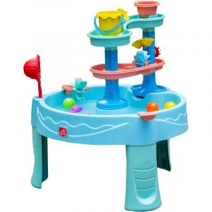 Step 2 Aire de jeux - Double Spin & Showers Table - 22 accessoires - Plastique - 71x71x825 cm