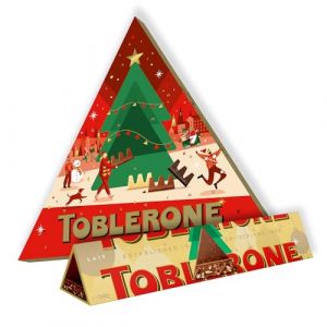 Toblerone Chocolat Noël Barre Lait 340g au Nougat Miel et Amandes + Calendrier de l’Avent 200g