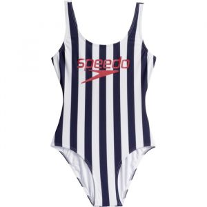 Image de Speedo Maillot 1 pièce piscine rayures Heritage Ice Cream Rayé Marine/Blanc - Taille 36;38;40;42