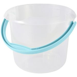 Keeeper Serpillere - Lavette - Tete Balai Espagnol - Seau Avec Bec Mica 5l Transparent Avec Poignée Turquoise 1170