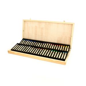 Sennelier Coffret en bois garni 50 pastels à l'huile