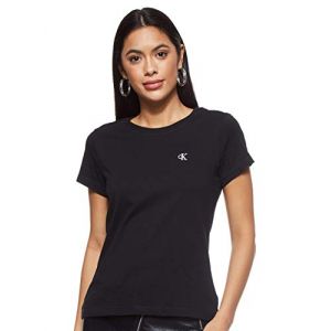 Image de Calvin Klein Pour femme. T-shirt slim brod? noir