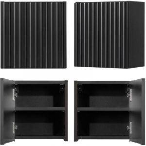 Image de [en.casa] - Armoire murale de salle de bain Newport 30 x 30 x 19 cm noir