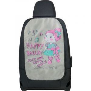 Walser Protection de Dossier de Voiture, Protection de siège arrière pour Enfants Ballet Doll, Protection de siège de Voiture Dos 62x40cm Rose