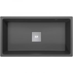 Essebagno Carrit 78 evier 1 cuve seule en granit noir