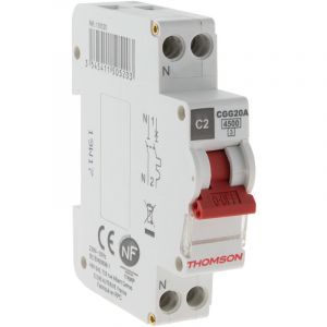 Thomson Disjoncteur à vis PH+N - 2A NF - Pouvoir de coupure 4.5KA