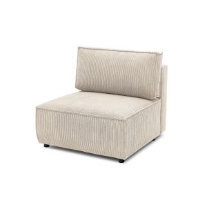 Bobochic Chauffeuse 1 Place Pour Canapé Modulable Nihad Tissu Velours Côtelé Beige