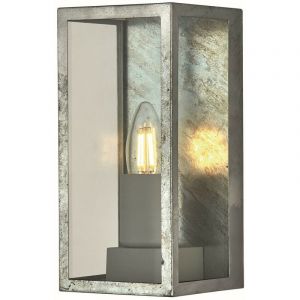 Searchlight Applique murale d'extérieur II, argent et verre transparent, IP44