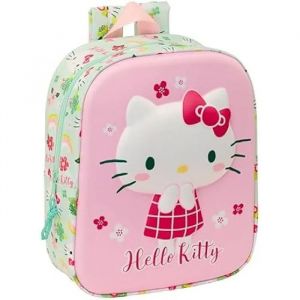 Safta Sac à dos de crèche 3D Hello Kitty - Rouge - Adapté au chariot
