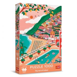 Trefl Premium Plus Quality-Puzzle The Art of Colour : Positano, Italie-1000, Série Pleine de Couleurs, Pièces Parfaitement Assorties, pour Adultes et Enfants à partir de 12 Ans, 10895