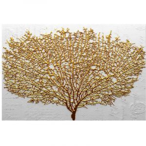 Toile décorative Arbre doré 100 x 140 cm