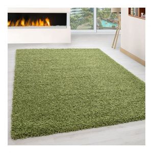 Allotapis Tapis uni shaggy rectangle Aimee Vert 160x230