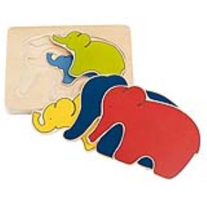 Goki 57883 - Puzzle à 5 couches Éléphant