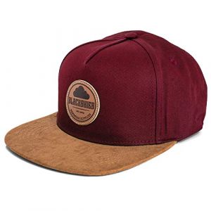 Blackskies Pathfinder Casquette Snapback | Chapeau en bo&icirc;te Cadeau | Premium Taille r&eacute;glable Cuir de Daim Visi&egrave;re Unisexe Baseball Chapeau Rouge
