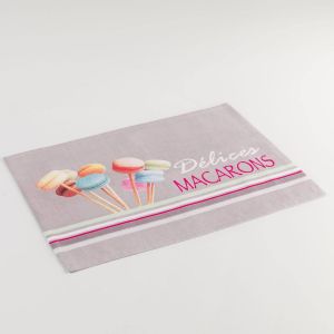 Set de table coton Modele Delicieux Macarons