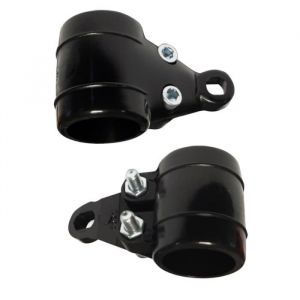 Cyclingcolors 2x support de phare noir court moto scooter mobylette cyclomoteur patte fixation lampe éclairage