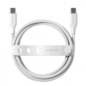 Empower by PanzerGlass Câble de recharge Racing USB-C vers USB-C - 240 W - 2 mètres - Silver White