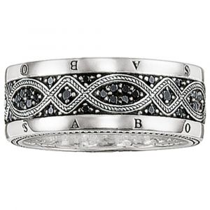 Image de Thomas Sabo Bague Ruban Love Knot Argent Sterling 925 Gris - Couleur Gris - Taille L