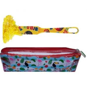 Kit Accessoires Loto 3 En 1 Trousse + Baton Ramasse Jetons Magnetique Jaune Bingo + 100 Pions Aimantes - Set Materiel Jeu + Carte