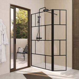 Aurlane Paroi de douche avec volet pivotant