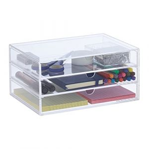 Relaxdays Rangement de bureau en acrylique - 10037860-0