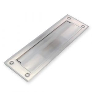 Amig - Bo&icirc;te aux lettres pour murs ou portes int&eacute;rieures et ext&eacute;rieures | Dimensions totales 254x73 mm - Dimensions de l'ouverture 198x48 mm | En acier inoxydable | Couleur argent&eacute;e