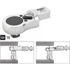 Hazet Attache m&acirc;le &agrave; cliquet r&eacute;versible - Carr&eacute; femelle 14 x 18 mm - Carr&eacute; massif 12,5 mm (1/2 pouce) - Longueur totale: 81 mm - 6604-1