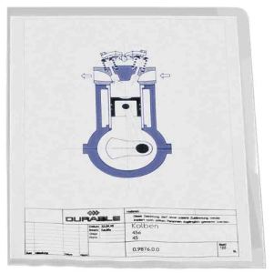 Durable 100 pochettes coins en polypropylène (120µ)