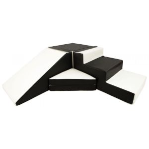 Image de Set De 4 Blocs En Mousse Pour Le Jeu Noir, Blanc Neuf