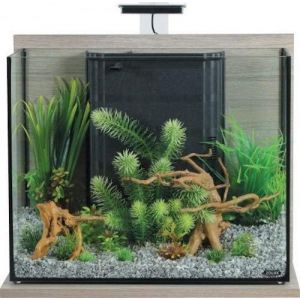 Image de Zolux Aquarium Idro 50 Gris – Kit Complet avec Pompe, Filtre, Chauffage et éclairage