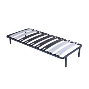 Literie Julien - patrick - Solide et Confortable Sommier Cadre a lattes + Pieds 80x190 x 29 cm en Metal - 9 Larges Lattes de 12,5