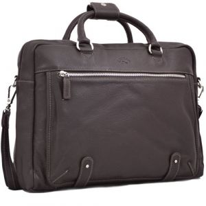 Katana Sacoche ordinateur en cuir 15 - marron fonc&eacute; 6479