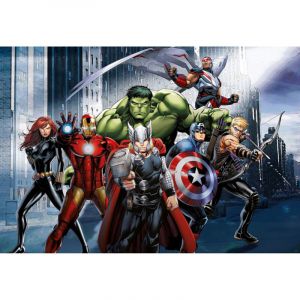 Poster intissé - disney marvel -les avengers en pleine bataille - 160 cm x 110 cm