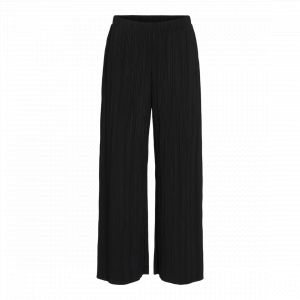 Vila Pantalon Noos Plisa Trousers - Black Beauty