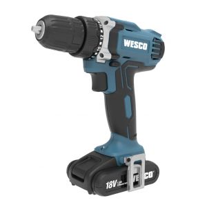 Wesco Perceuse sans fil WS2971 18V - 1x 1.5Ah - 23.5 x 8.2 x 23.5 cm - noir/vert