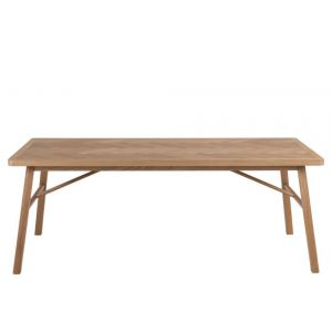 Hellin Table à manger rectangulaire en chêne L200 de style scandinave