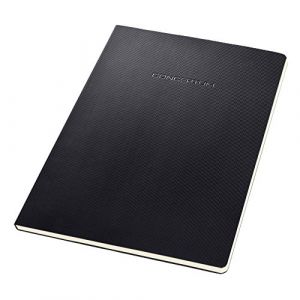 Sigel CO801 Bloc notes, env. A4 21,1 x 29,7 cm, ligné, couverture rigide, noir - Conceptum