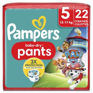 Pampers Couches Culottes Baby Dry Pants 12 - 17 Kg Taille 5 - Le Pack De 22 Couches