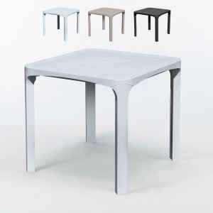 Grand Soleil 14 Tables carreés en Poly rotin 80x80 OLÈ | Blanc