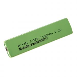 Vhbw Cellules de batterie compatible avec Aiwa AM-HX200, AM-HX30, AM-HX50 baladeur, Minidisc (1100mAh, 1,2V, NiMH), bouton Top, 7/5F6