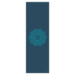 Tapis de yoga design MANDALA, T Leela Collection pétrole, Mandala: turquoise