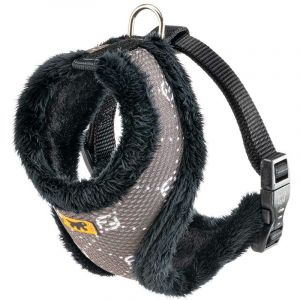 Ferplast Nikita fur Harnais en tissu respirant pour chiens et chats. Fourrure écologique douce. Différentes tailles et couleurs.. Variante s - Mesures: a: 23