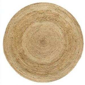 Deko and Co Tapis jute et lurex naturel/lurex doré - D.120 cm