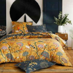 Housse de couette double face coton imprimé multicolore JARDIN EXTRA