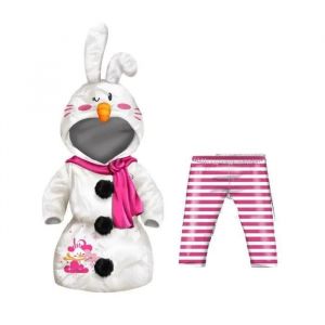 Amo toys Dolly Moda, Puppenkleidung, Puppenkost&uuml;m, Schneemann 43cm, Kost&uuml;m f&uuml;r Puppen bestehend aus Overall, Leggings, Schal und Kleiderb&uuml;gel, 871591, Zapf Creation, Noir