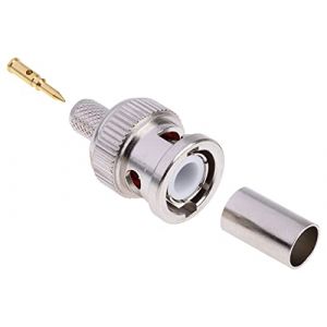 Rs pro Connecteur coaxial Mâle Droit, raccordement A sertir 75O Montage sur câble (Prix pour 1 )